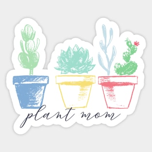 Plant Mom Triple Plants Sticker